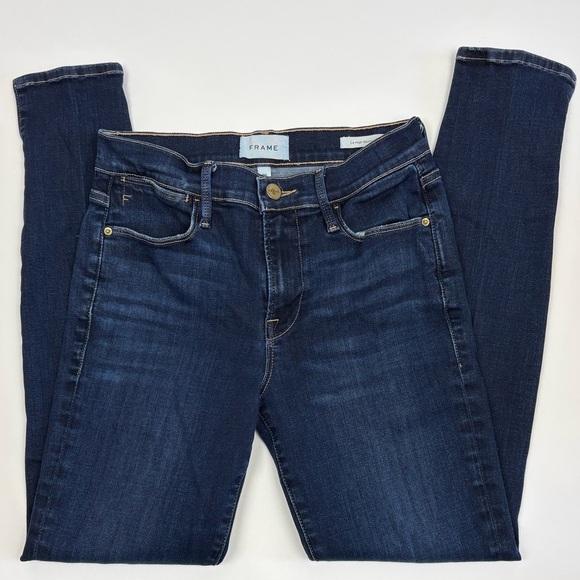 Frame Denim Denim - Frame Le High Skinny Jeans in Dark Wash size 26 in good condition casual